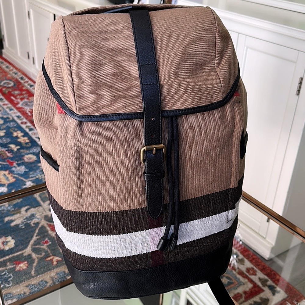 Burberry Tan and Black Men's Backpack - Picture 4 of 16